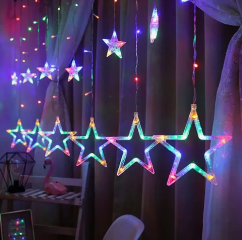 Extensión Luces Led Estrella X3 Metros Luz Navidad