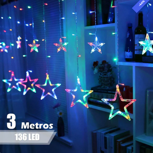 Extensión Luces Led Estrella X3 Metros Luz Navidad