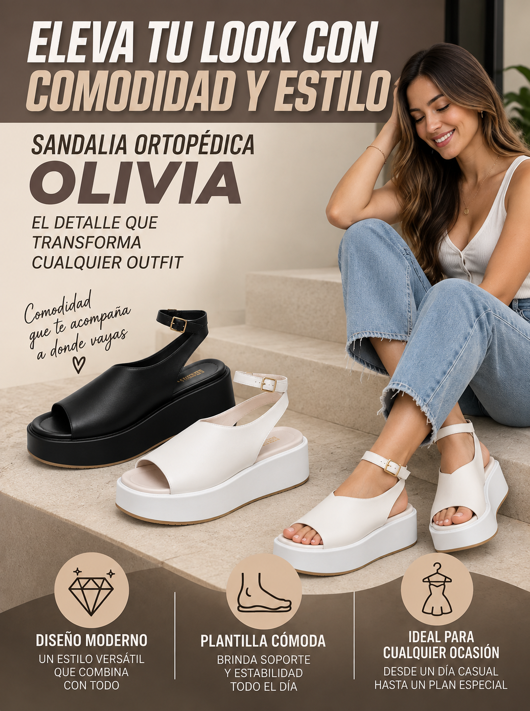 SANDALIA ORTOPEDICA OLIVIA